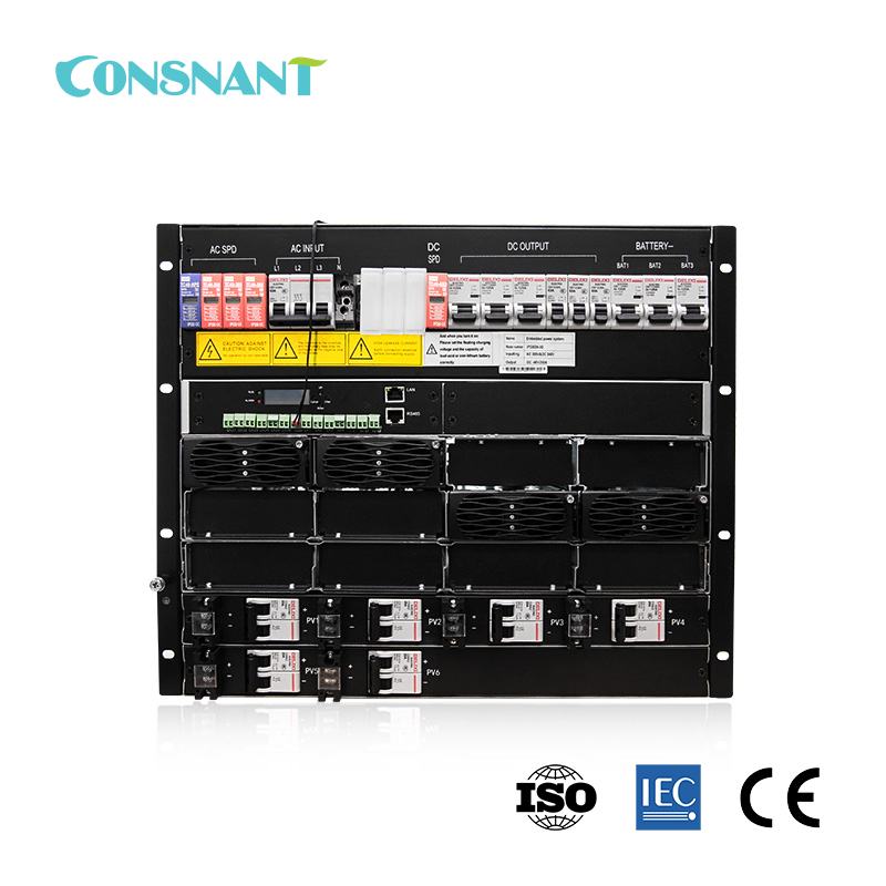 Système d'alimentation de télécommunication intégré 48V 300A